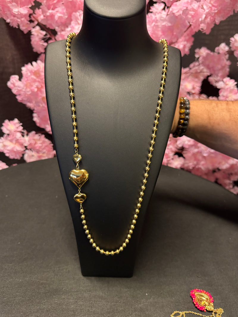 Necklase trippel Hearts van het merk IM Jewellery