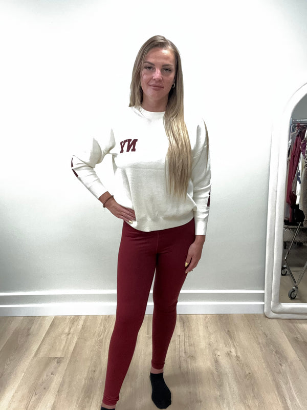Sweater NY Bordeaux