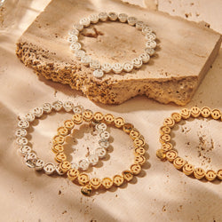 SMILEY BRACELET GOLD-SILVER