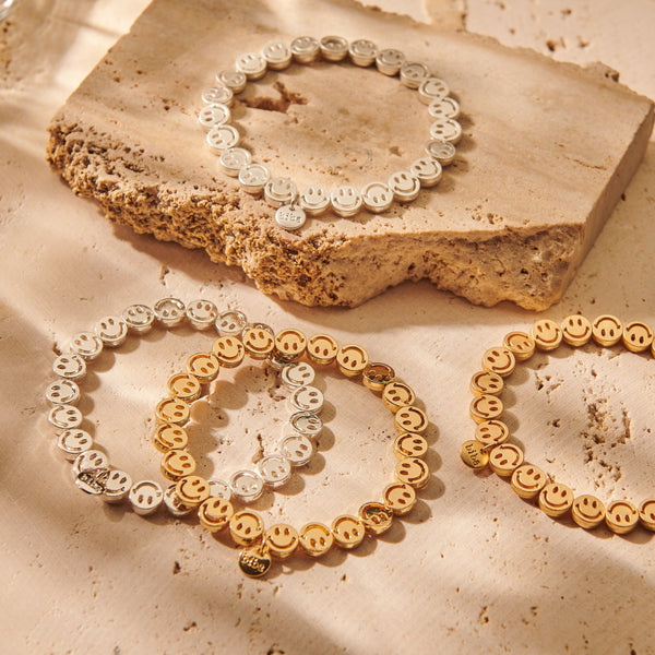 SMILEY BRACELET GOLD-SILVER